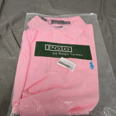 POLO RALPH LAUREN PINK POLO TOP SIZE S