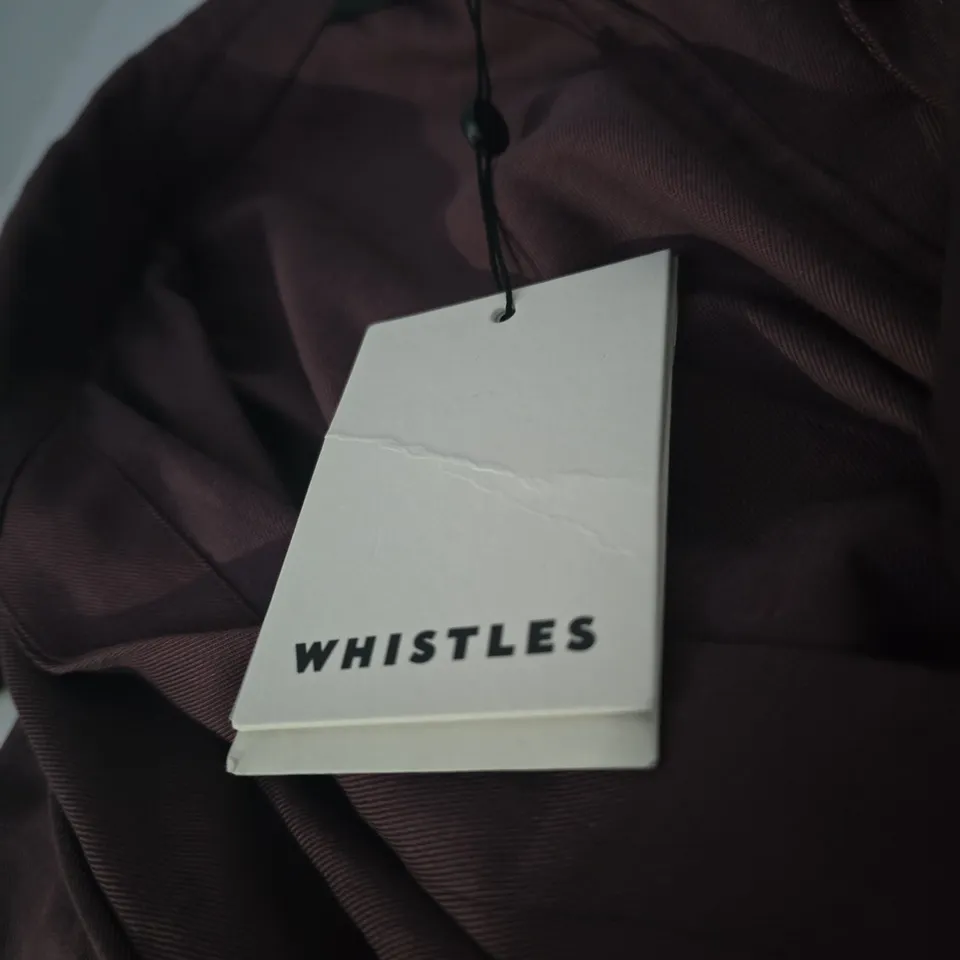 WHISTLES WOMENS SHIRT DRESS – BURGUNDY, UK 14 (EU 42) US 10