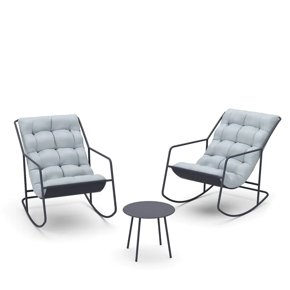 GARDEN STORIES ULTRA COMFORT PADDED ROCKING BISTRO SET