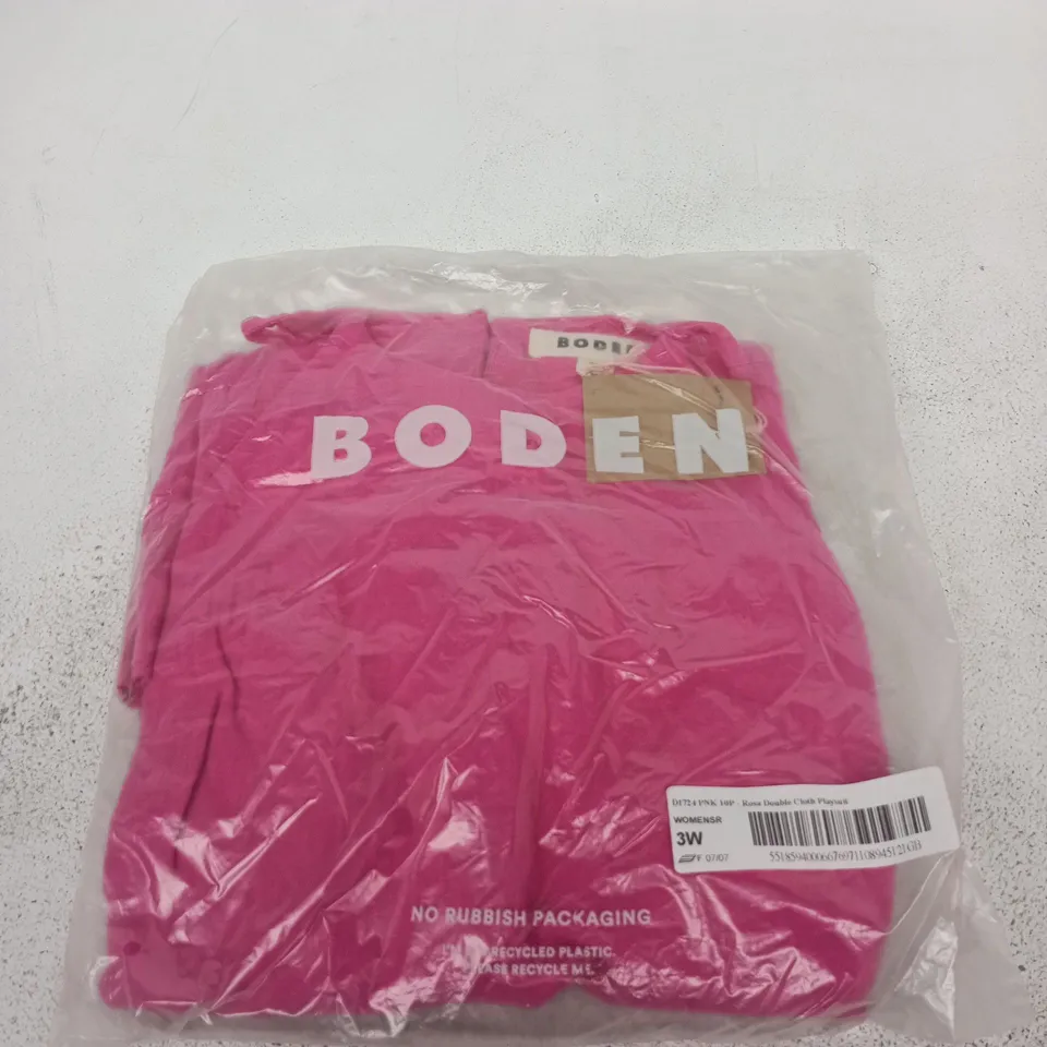 BODEN ROSA DOUBLE CLOTH PLAYSUIT – PINK, WOMEN'S UK 10P