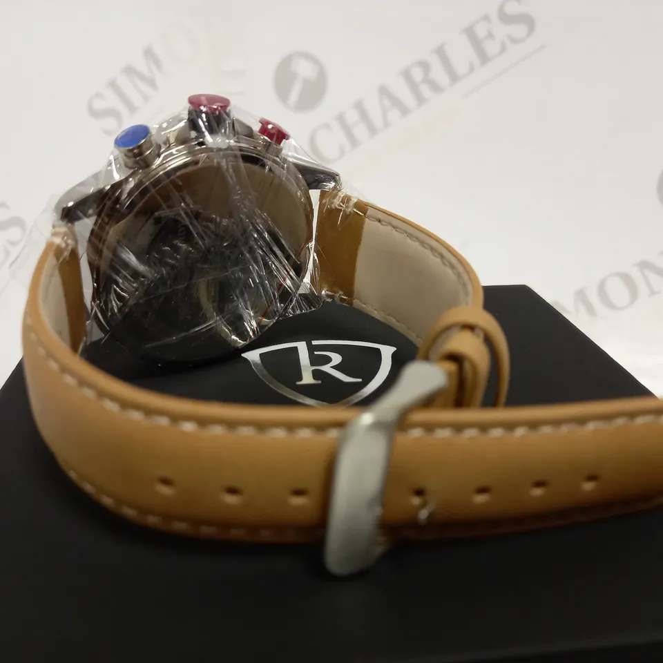 RUCKSTUHL CHRONOGRAPH LEATHER STRAP WATCH RRP £560