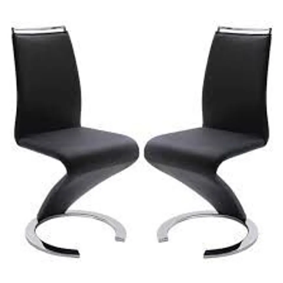 BOXED SUMMER DINING CHAIR IN BLACK - PU LEATHER (1 BOX)
