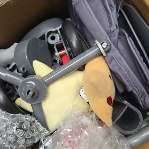 BOXED UNBRANDED PORTABLE FOLDING PLAYPEN IN GREY