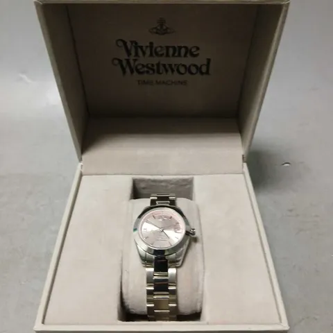 BOXED VIVIENNE WESTWOOD TIME MACHINE PINK DIAL WATCH