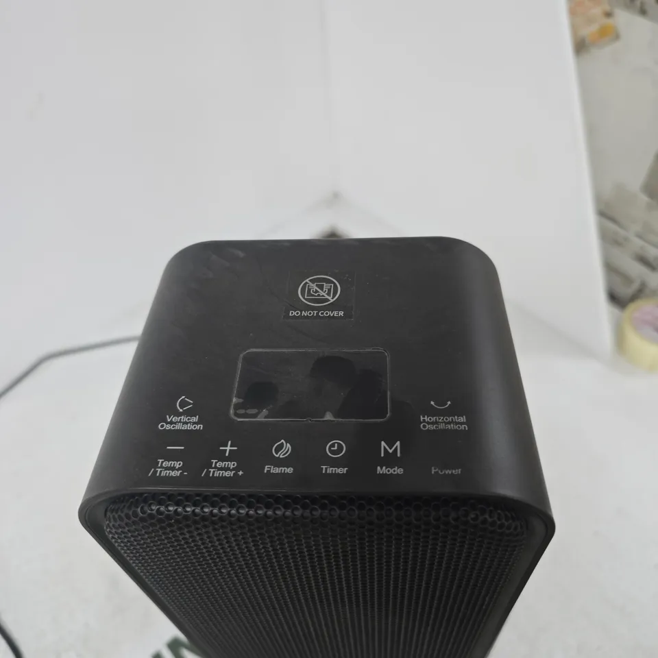 HOMESMART FLAME EFFECT CERAMIC HEATER WITH REMOTE, KW-CH09 – 2000W, 220V