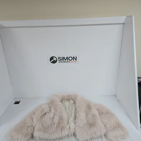SELECTED WOMEN'S FAUX FUR JACKET – BEIGE, EU38 (UK10)