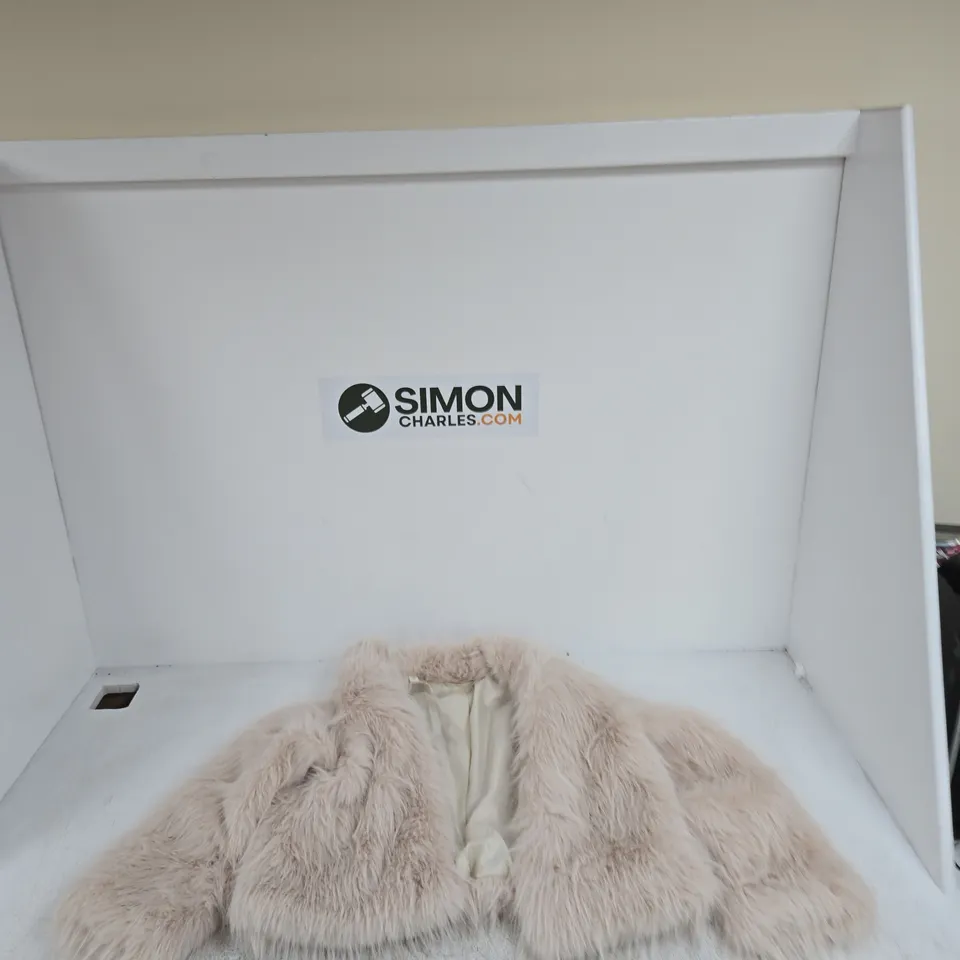 SELECTED WOMEN'S FAUX FUR JACKET – BEIGE, EU38 (UK10)