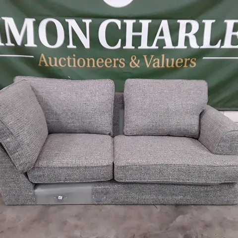 QUALITY DESIGNER CORNER SOFA SECTION - GREY FABRIC