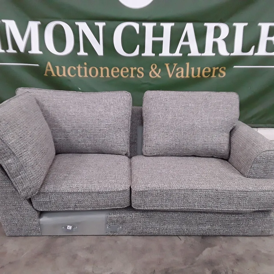 QUALITY DESIGNER CORNER SOFA SECTION - GREY FABRIC 