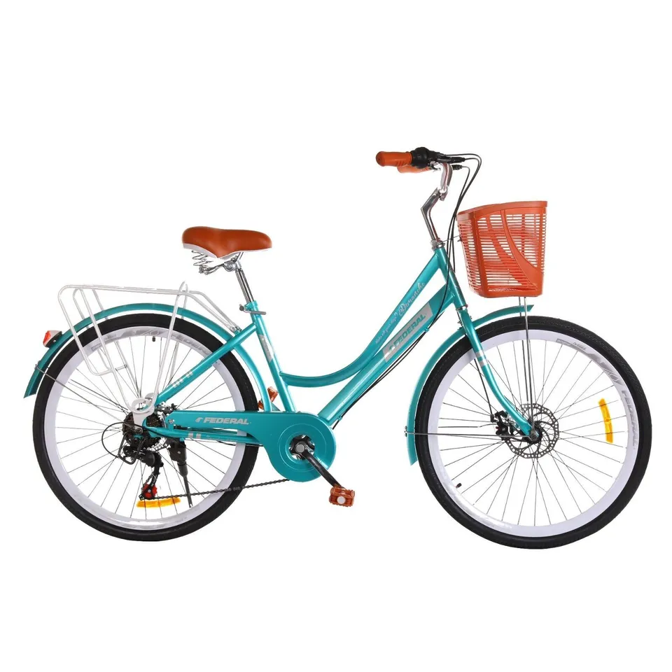 BRAND NEW BOXED CYDAL WOMEN'S CITY BIKE 26" WHEEL 21 SPEEDS LOW FRAME BICYCLE - TURQUOISE/SEA GREEN