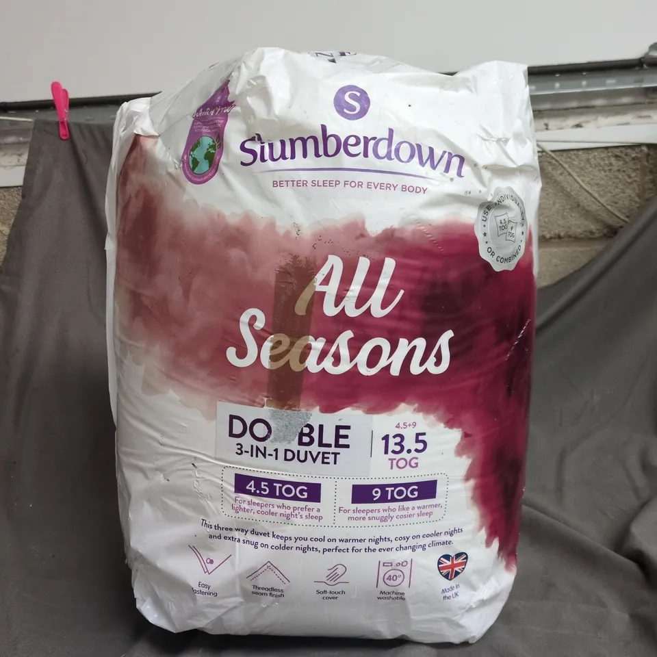 SLUMBERDOWN ALL SEASONS DOUBLE 3 IN 1 DUVET
