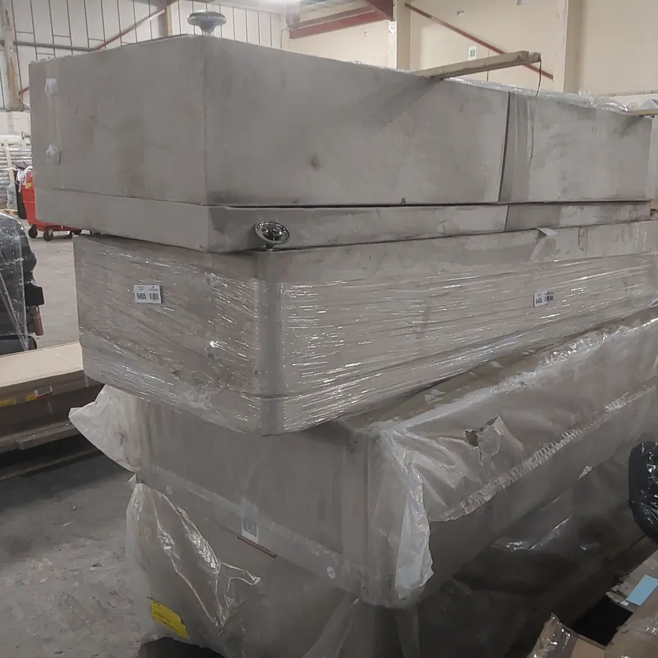 PALLET OF ASSORTED DIVAN BASE PARTS AND 1x HEADBOARD