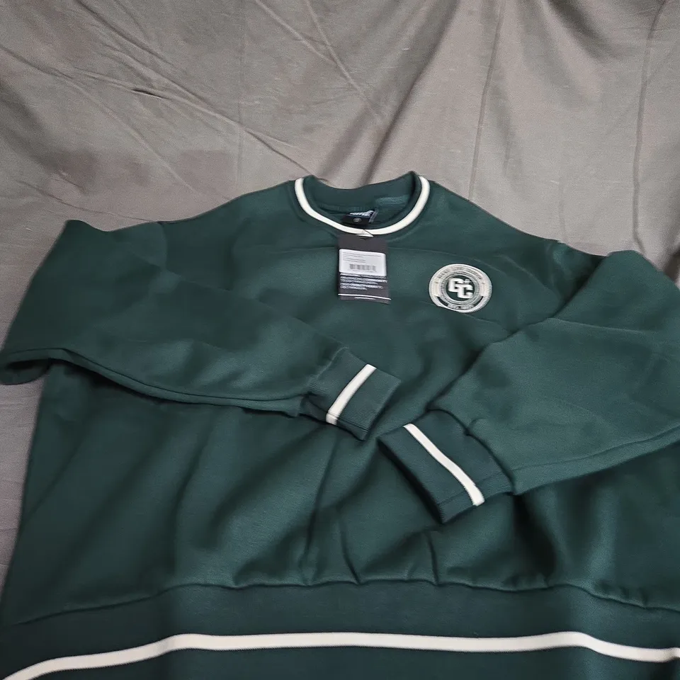 GYM + COFFEE VARSITY CREW JUMPER SIZE S 