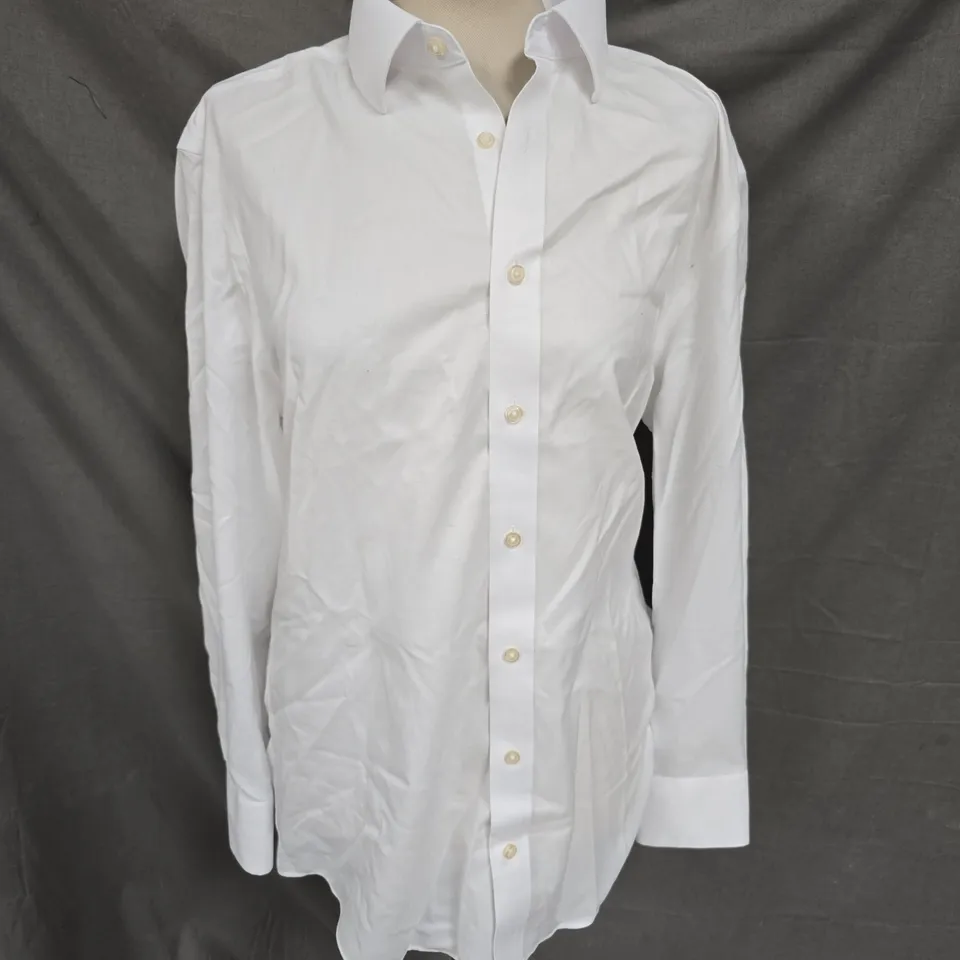 CHARLES TYRWHITT SLIM FIT BUTTON DOWN SHIRT IN WHITE SIZE 16/33"
