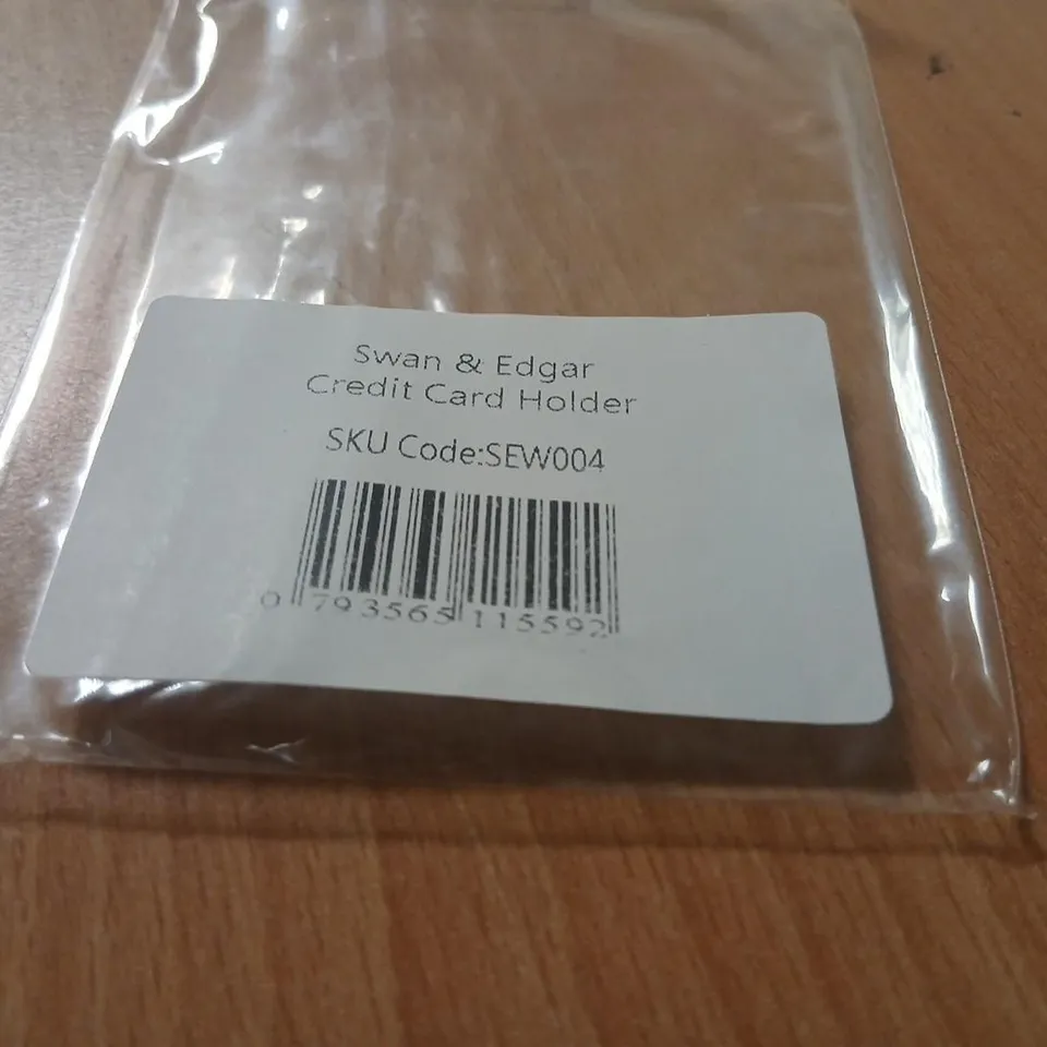 SWAN & EDGAR CREDIT CARD HOLDER – BLACK LEATHER