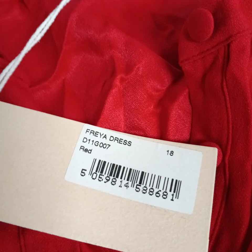 GHOST LONDON FREYA DRESS – RED - UK 18