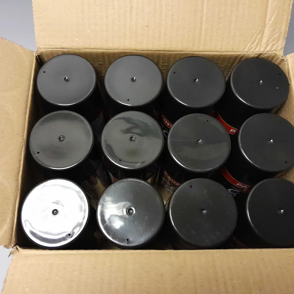 APPROXIMATELY 12 PAINTFACTORY HIGH TEMPERATURE COAL PAINT (12 x400ml)