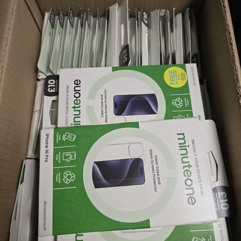 BOX OF APPROXIMATELY 22 MINUTEONE IPHONE 16 PRO