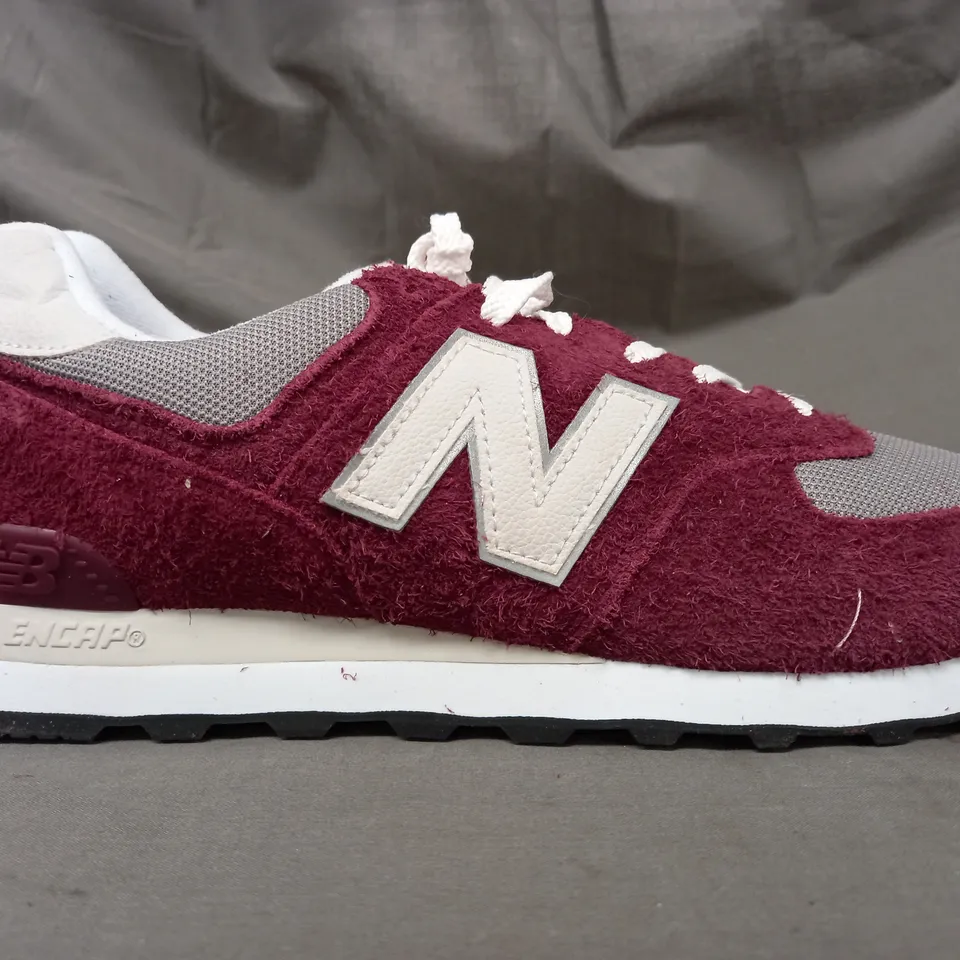PAIR OF NEW BALANCE 574 SHOES IN DEEP BERRY UK SIZE 11