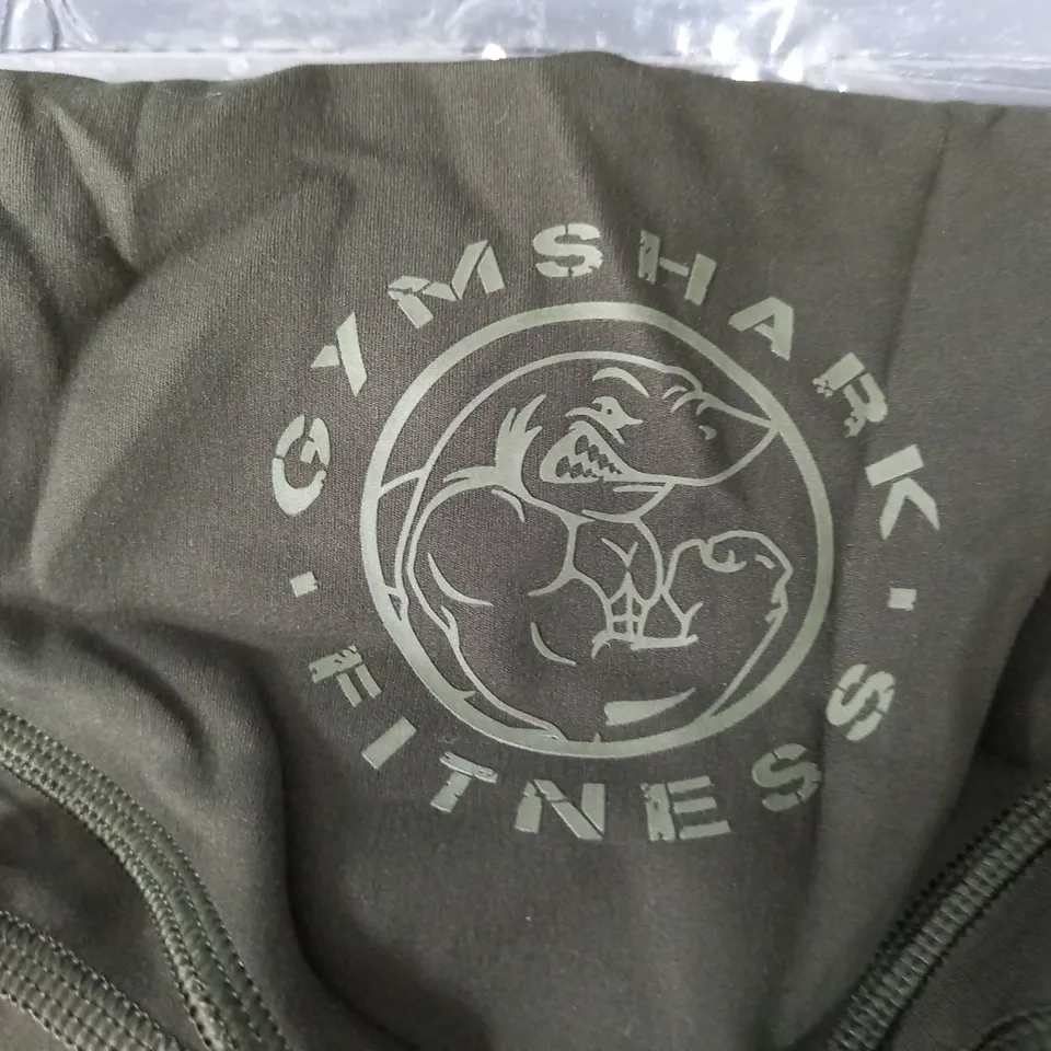 GYMSHARK LEGACY LOGO LEGGINGS IN DEEP OLIVE GREEN - XS