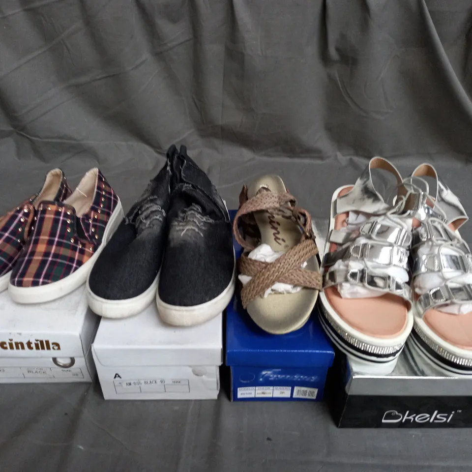 APPROXIMATELY 10 BOXED PAIR OF ASSORTED SHOES TO INCLUDE KELSI SANDALS IN SIZE 8