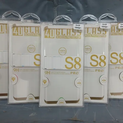BOX OF APPROXIMATELY 90 UNBRANDED GLASS SCREEN PROTECTORS FOR S8EDGE+