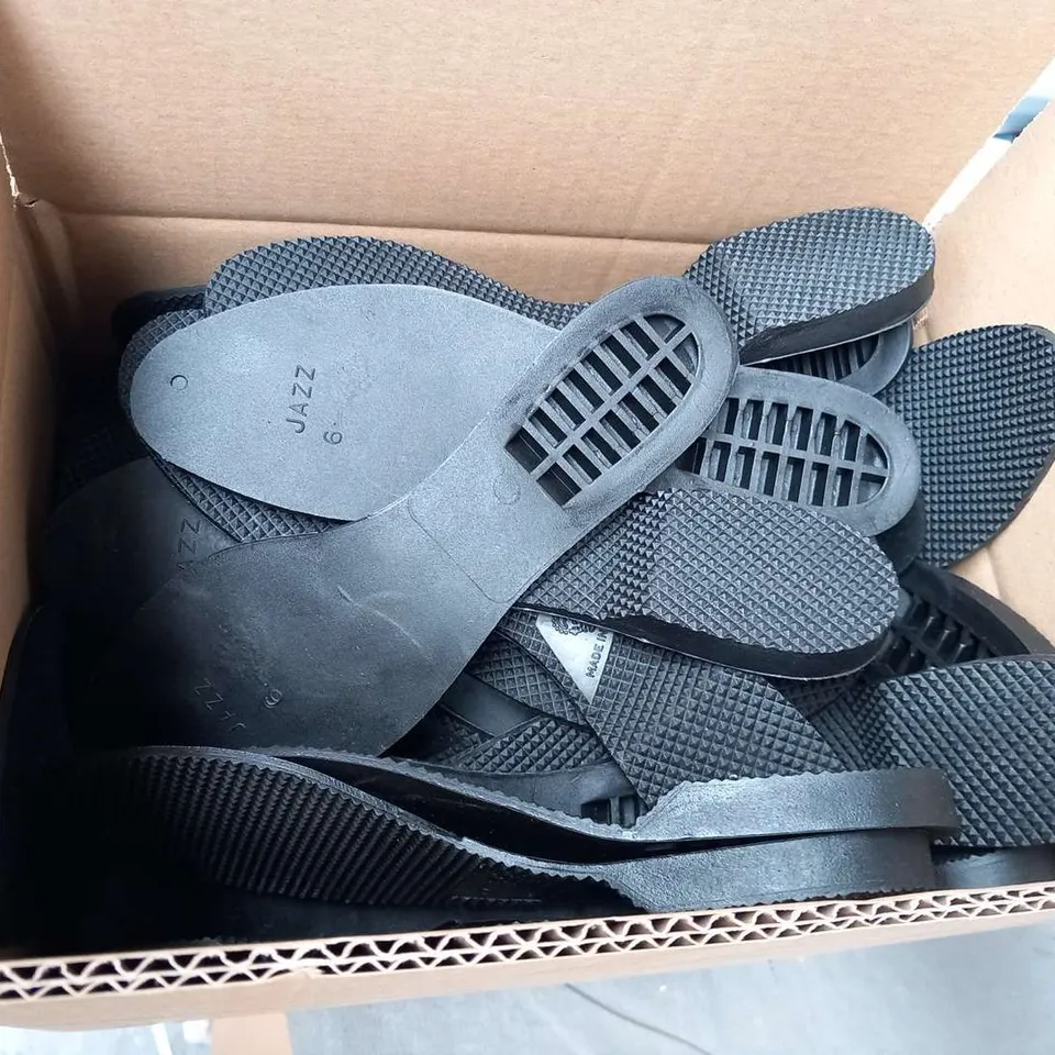 LARGE QUANTITY OF BLACK JAZZ SHOE SOLES