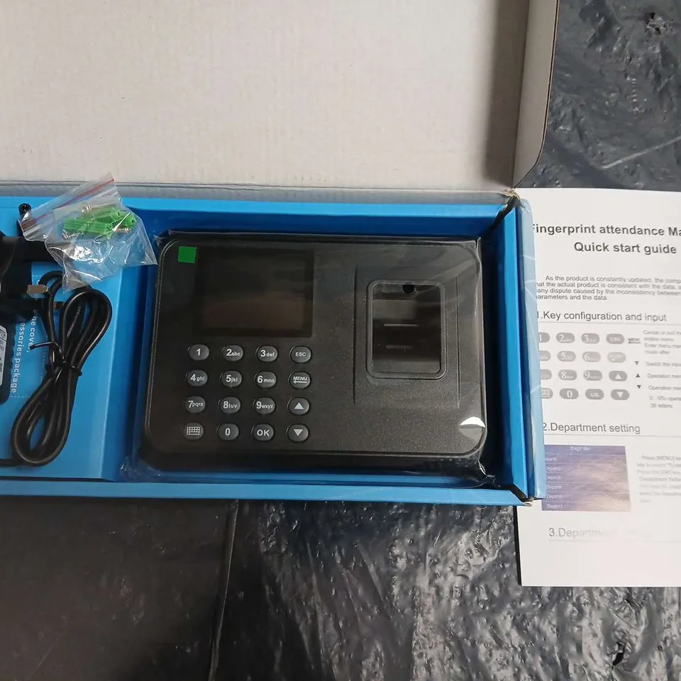 Standalone Fingerprint Time Clock – Boxed with Accessories