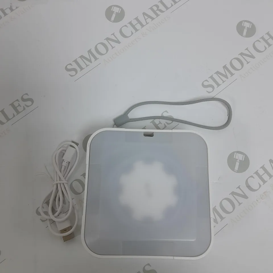 AURAGLOW WHITE USB & SOLAR RECHARGEABLE STRING LIGHTS