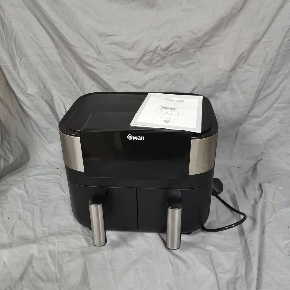 SWAN 7.6L DUAL AIR FRYER IN BLACK