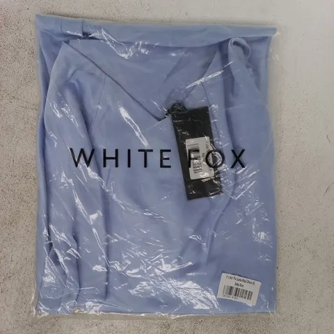 BAGGED WHITE FOX IT'D NOT THE SAME MAXI DRESS IN BABY BLUE SIZE XS