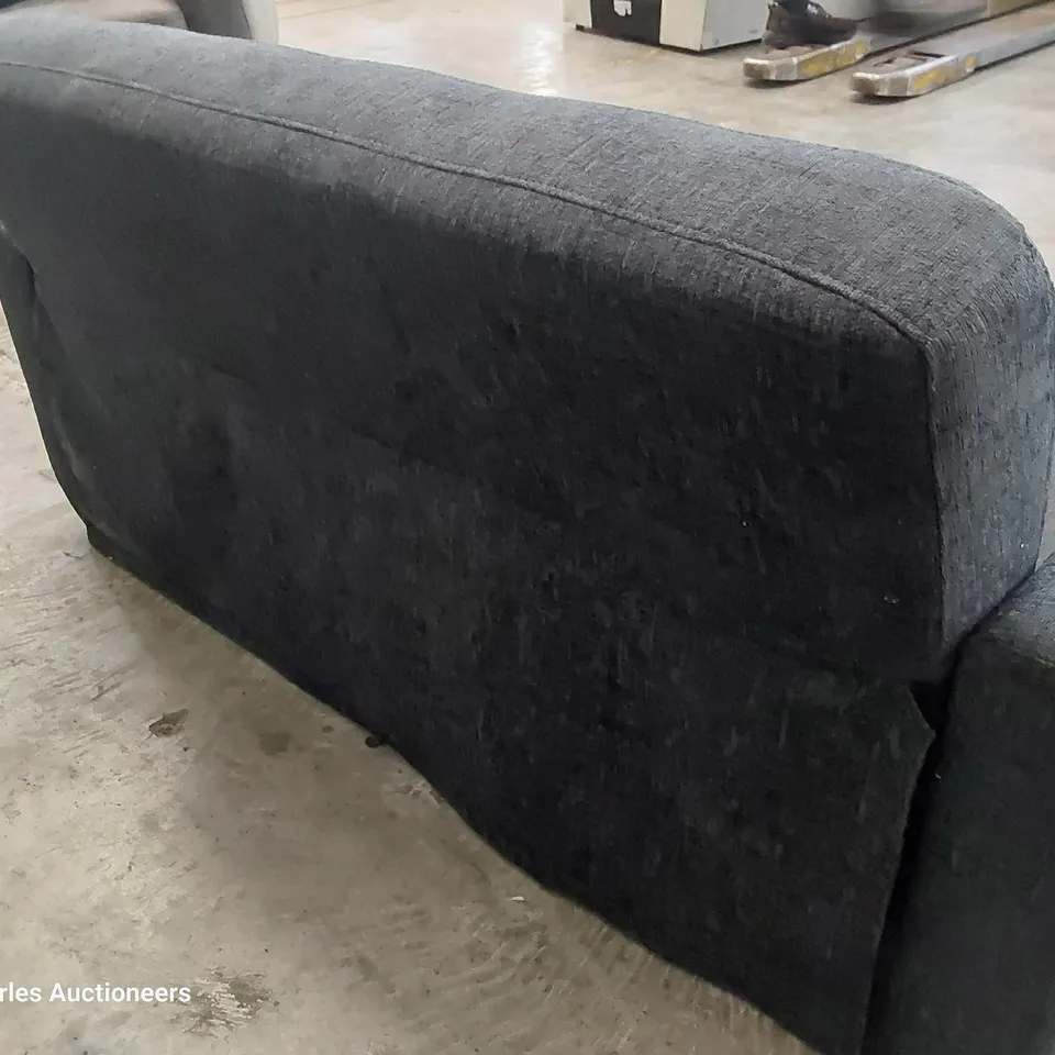 DESIGNER TWO SEATER SOFA CHARCOAL FABRIC 