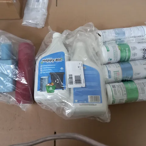 BOX OF APROX 20 ITEMS TO INCLUDE HAPPY BIN - DEW CLEANER - ARKIVE VOLUME SET / COLLECTION ONLY
