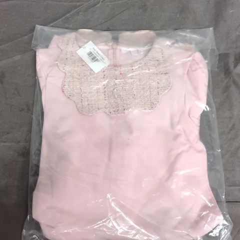 BAGGED PATACHOU PINK TWEED DRESS - 8Y