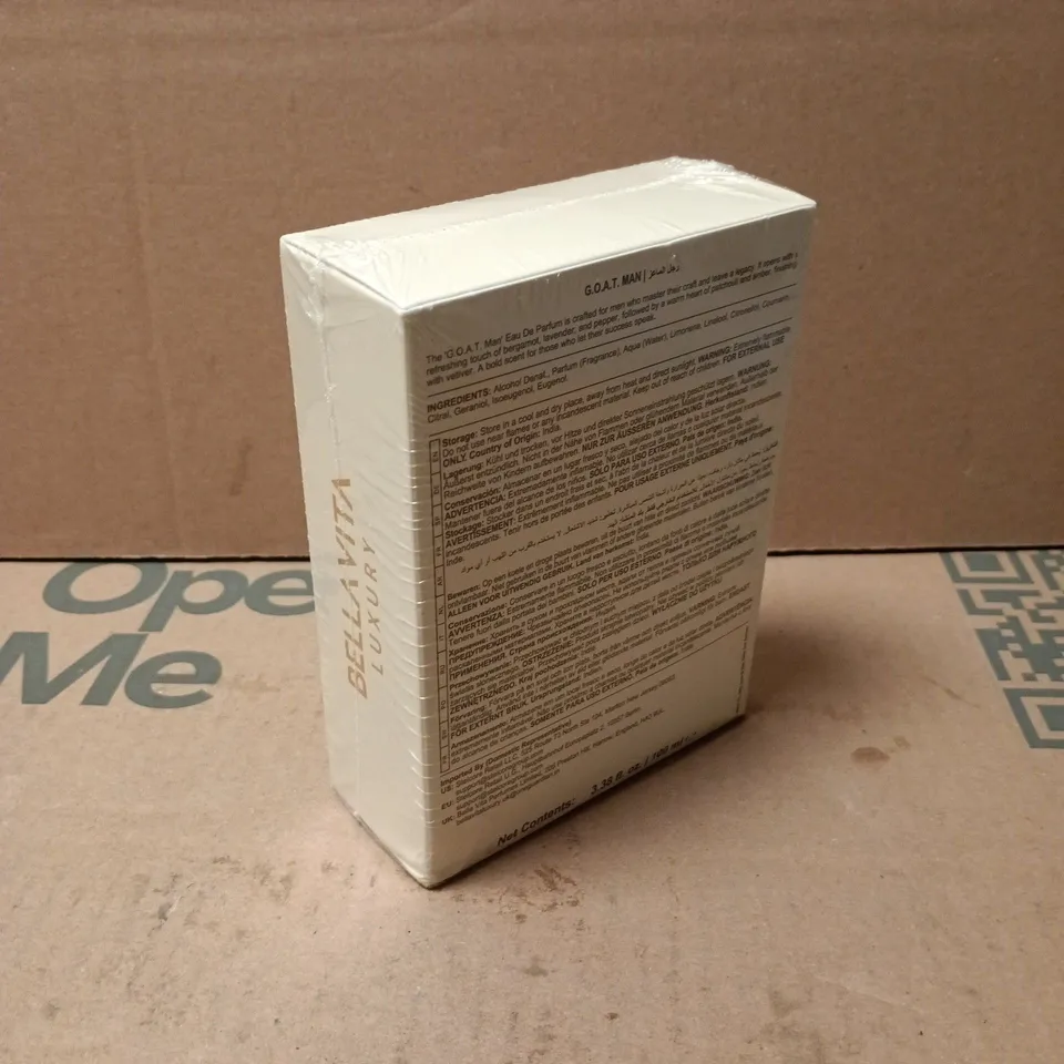 BOXED AND SEALED BELLAVITA LUXURY G.O.A.T. MAN EAU DE PARFUM 100ML