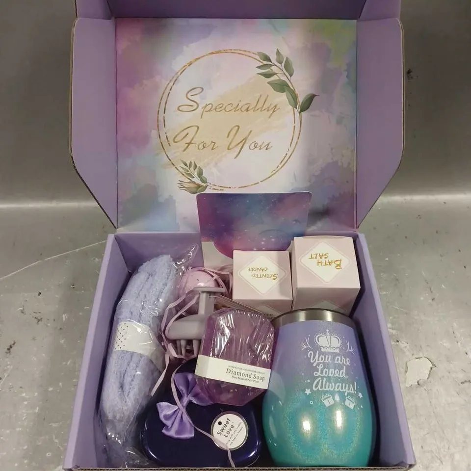 SELF CARE GIFT BOX TO INCLUDE - CUP - SCENTED CANDLE - SOAP - ETC