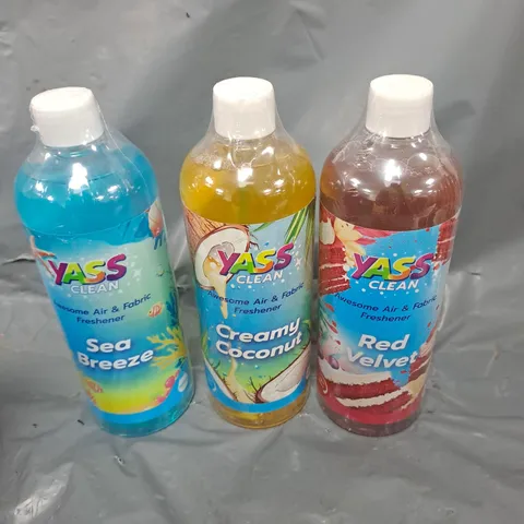 3 X ASSORTED YASS CLEAN AIR & FABRIC FRESHENERS 