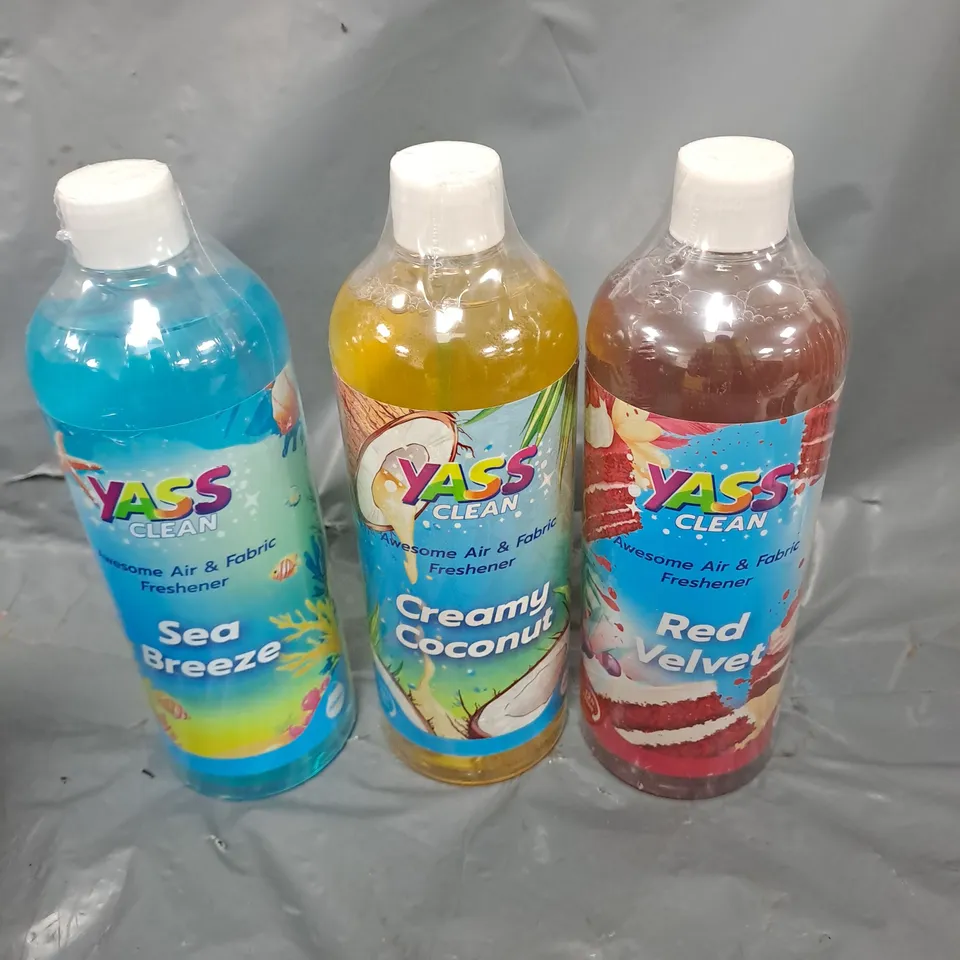 3 X ASSORTED YASS CLEAN AIR & FABRIC FRESHENERS 