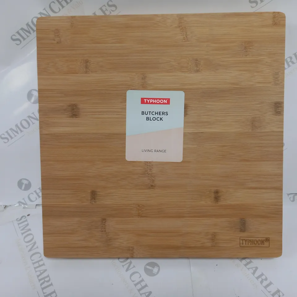 TYPHOON 37CM SQUARE BAMBOO BUTCHERS BLOCK  RRP £25