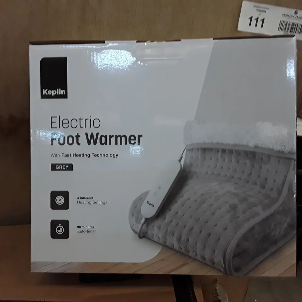 BOXED KEPLIN ELECTRIC FOOT WARMER - GREY