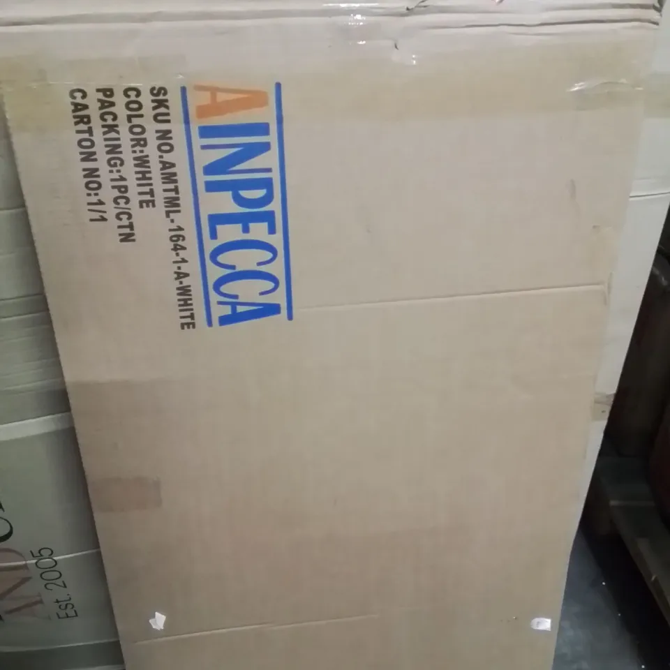 BOXED MODERN ROTATABLE COFFEE TABLE WITH LED LIGHTS WHITE