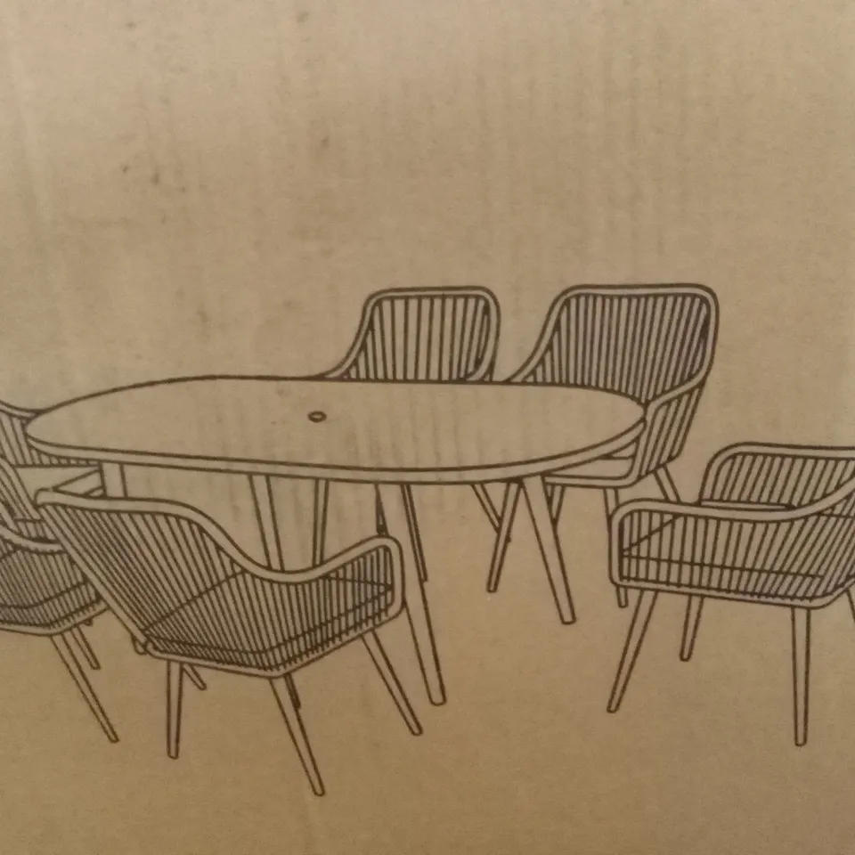 BOXED SET OF 3 GRENEDA OUTDOOR DINING CHAIRS // CHAIRS ONLY (1 BOX)