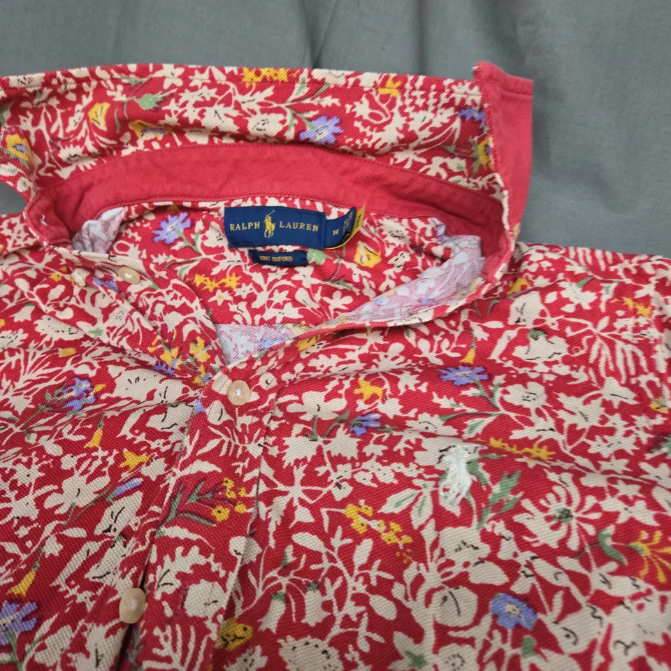 POLO RALPH LAUREN BUTTONED FLORAL PATTERN DRESS SIZE M