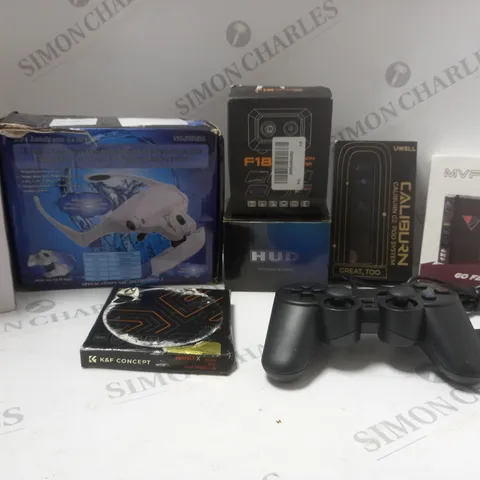 BOX OF APPROX 8 ASSORTED HOUSEHOLD ITEMS TO INCLUDE NIGHT VISION CAMERA, UWELL CALIBURN C2 POD SYSTEM, PS2 WIRED CONTROLLER, ETC