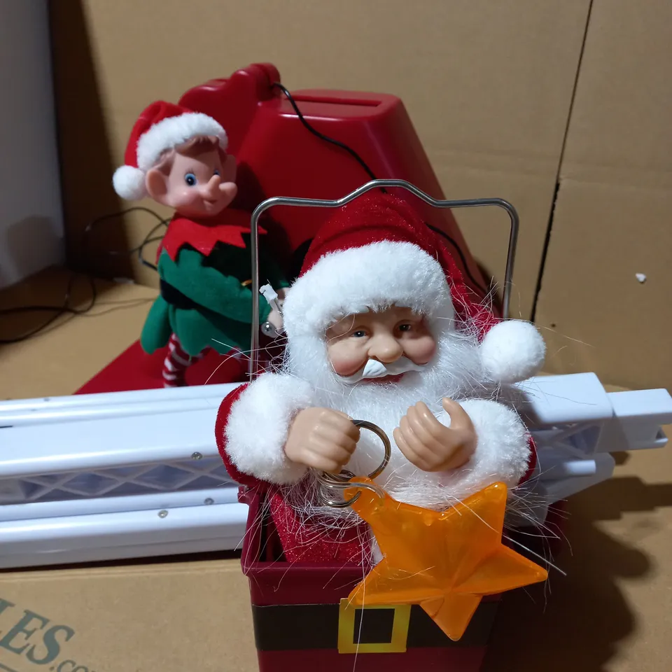 MR CHRISTMAS ANIMATED LIGHT UP CLIMBING CHRISTMAS CRANE