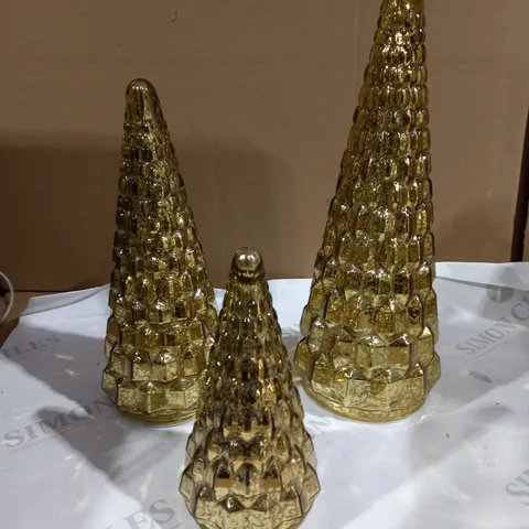 ALISON CORK SET OF MERCURY GLASS TREES