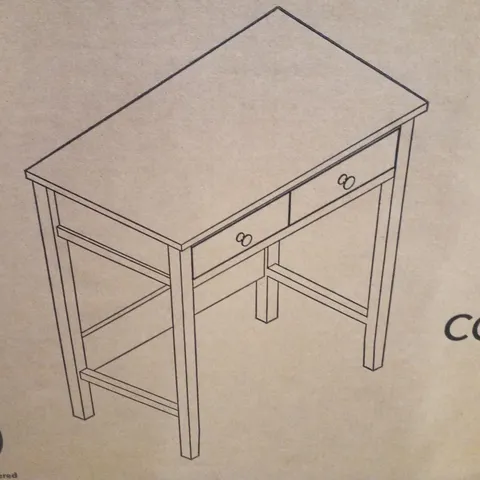 BOXED LYNTON COMPACT DRESSING DESK - WHITE