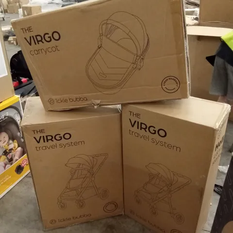 BOXED ICKLE BUBBA THE VIRGO STROLLER AND CARRYCOT (3 BOXES)