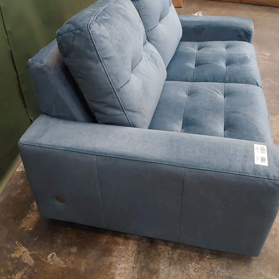 QUALITY BRITISH DESIGNER G PLAN RITA TWO SEATER SOFA DELUXE SCUBA PLUSH FABRIC 