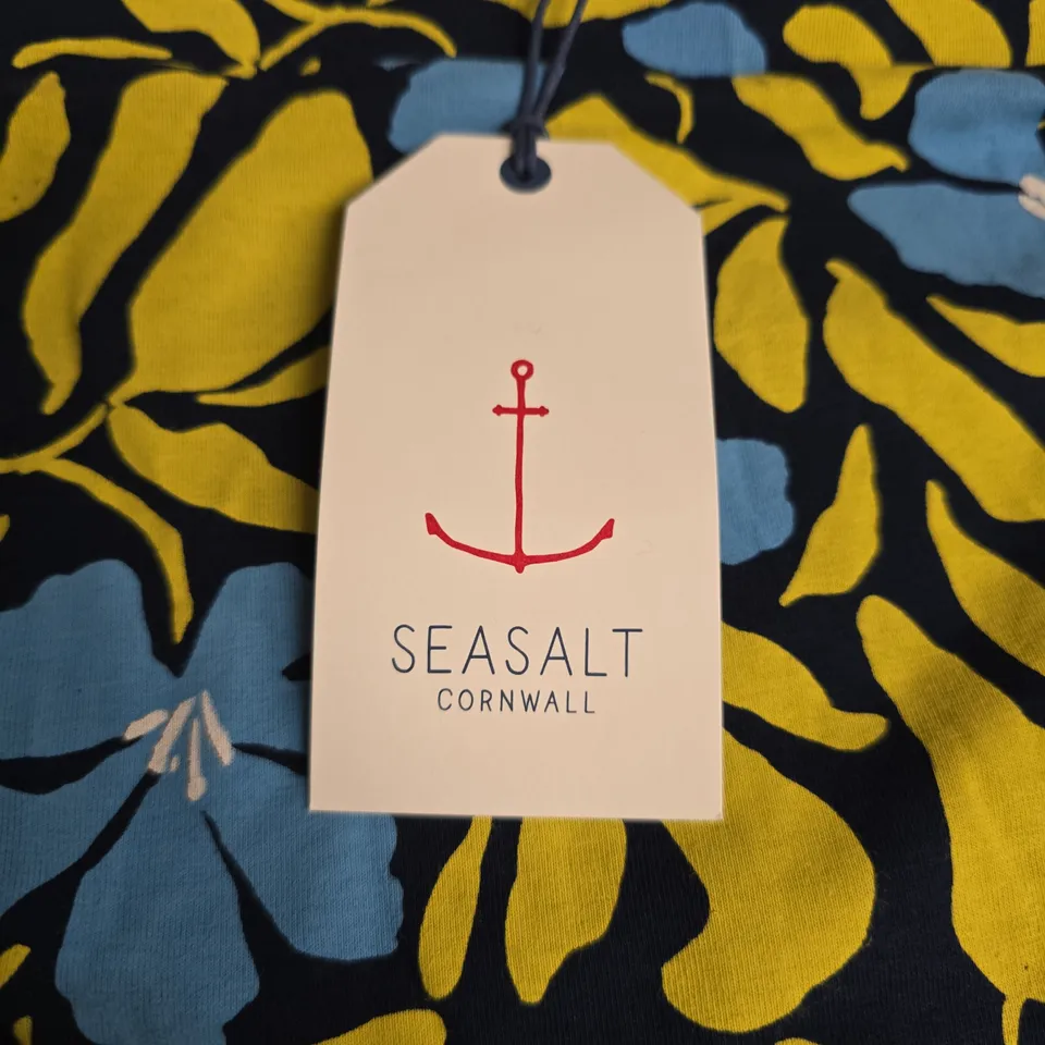 SEASALT CORNWALL ROSE SKIRT – LEAFY FLORAL MARITIME, UK 10 (ORGANIC COTTON)